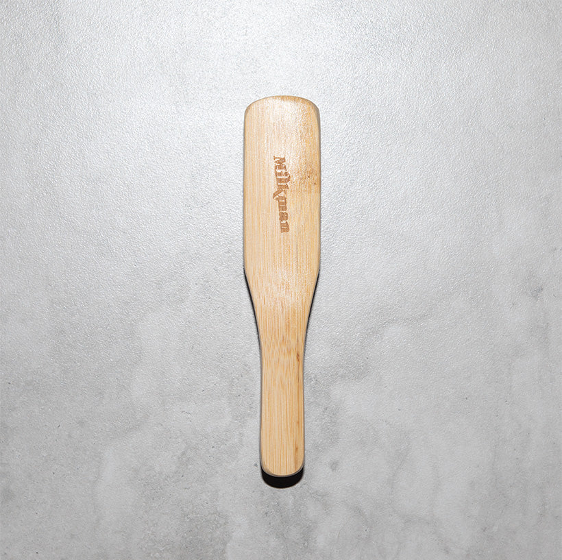 milkman bamboo wood hair and beard brush with nylon bristle