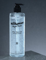 clear shave gel on the bench