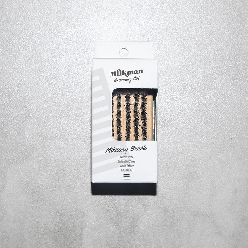 Milkman military beard and hair brush in box