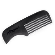 Moustache pocket comb on white background