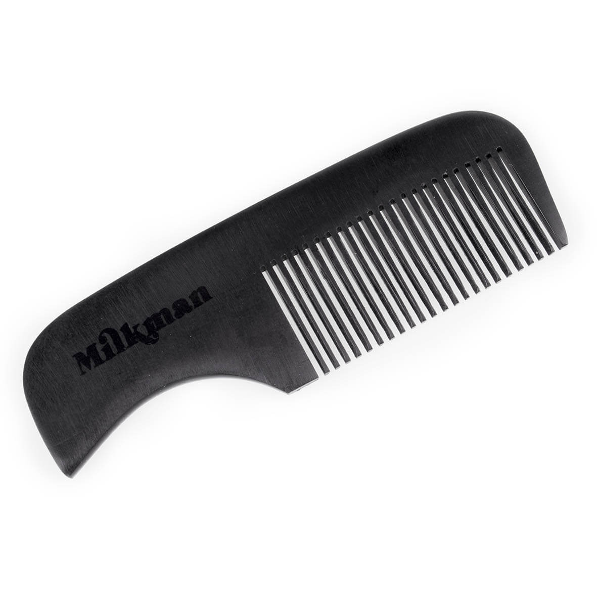 Moustache pocket comb on white background