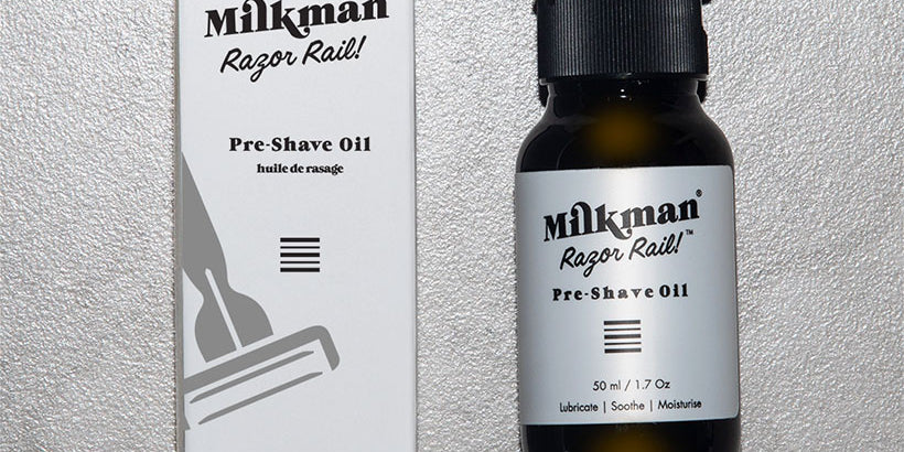 milkman razor rail shave oil with box