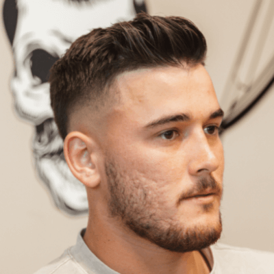 clay pomade hair model front